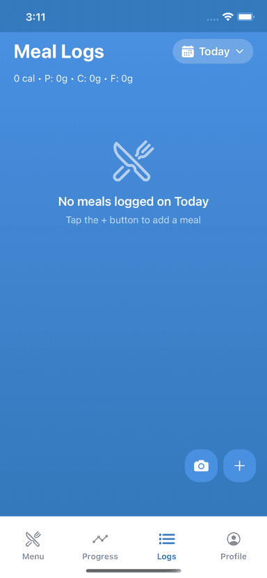 Bfuel Meal Log